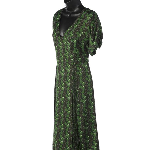 Prada Green Heart Print Knee-Length Dress - Picture 2 of 4